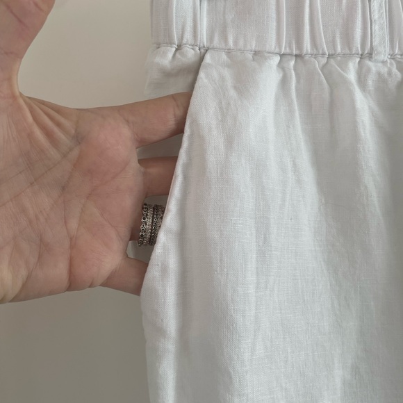Like New Quince White Linen Pants. Size Medium - Picture 6 of 8